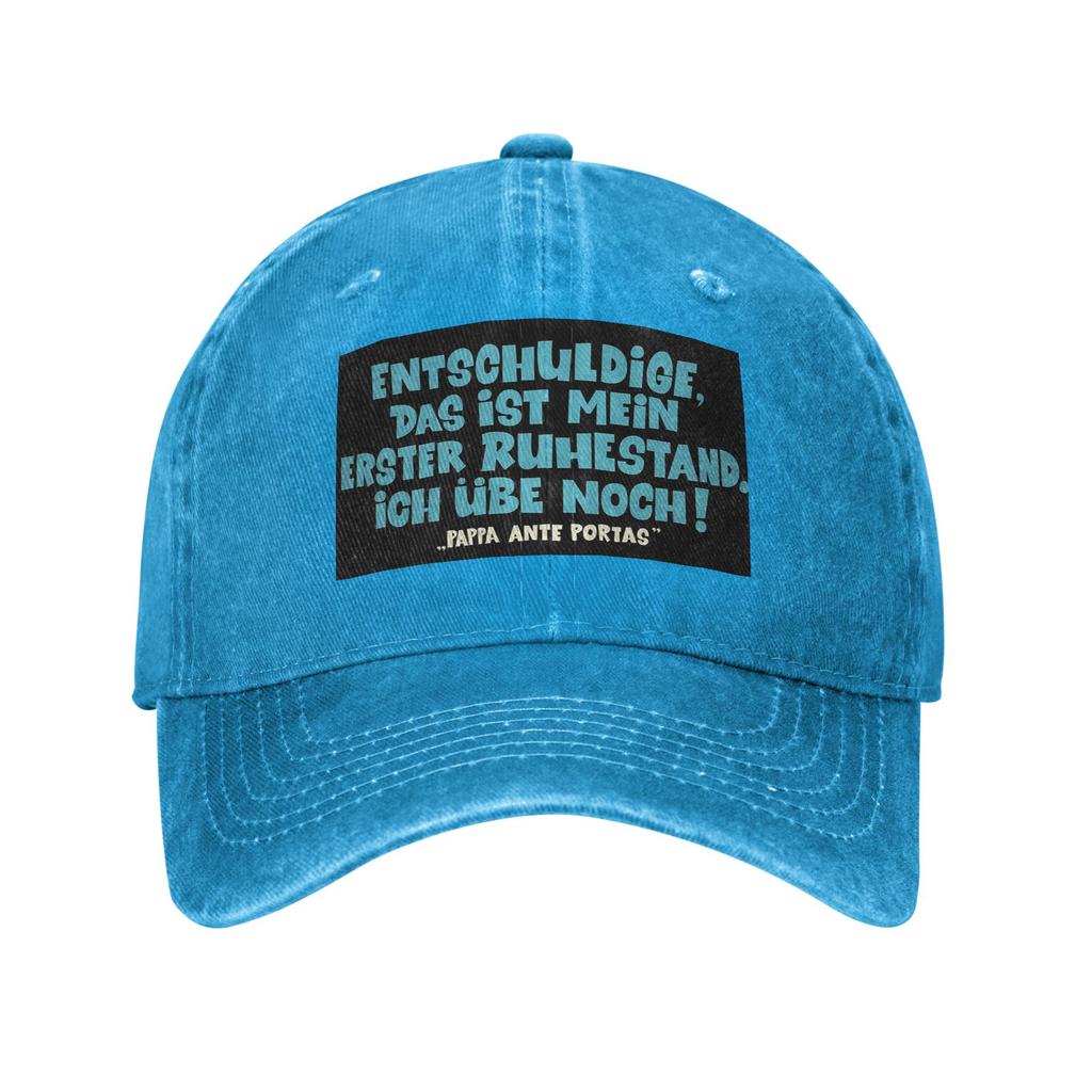 Loriot Pappa ante Portas This is my first retirement Baseball Caps Denim Fabric Hats Casquette Sports Baseball Cowboy Hat