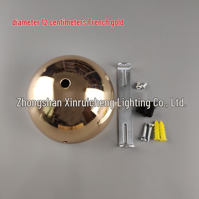 

Напівсферична чорно-біла основа підвісного світильника з дугоподібною стельовою пластиною