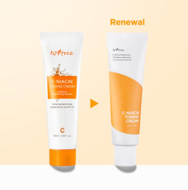 ISNTREE C-Niacin Toning Cream 50ml – Brightening & Hydrating Face Cream