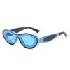 Contrast Color Glasses Trendy Personalized Small Frame Sunglasses Concave Sunglasses