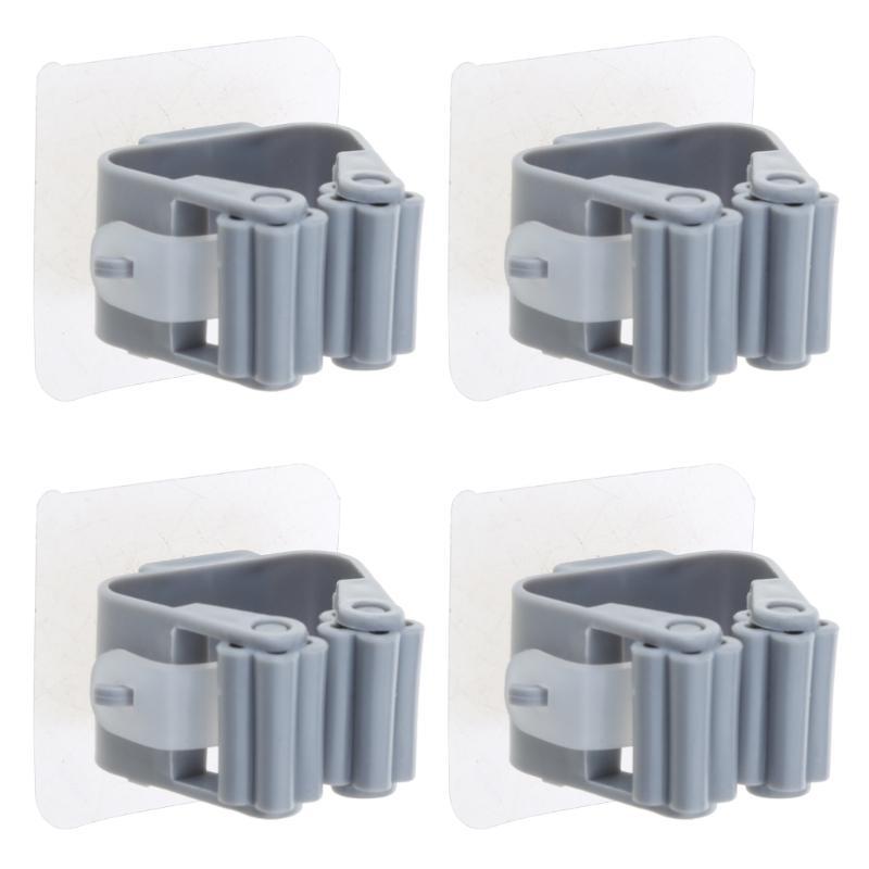 Self-Adhesive No Drilling Mop Broom Rack for Home Bathroom Kitchen Garden Garage CN 1590₽