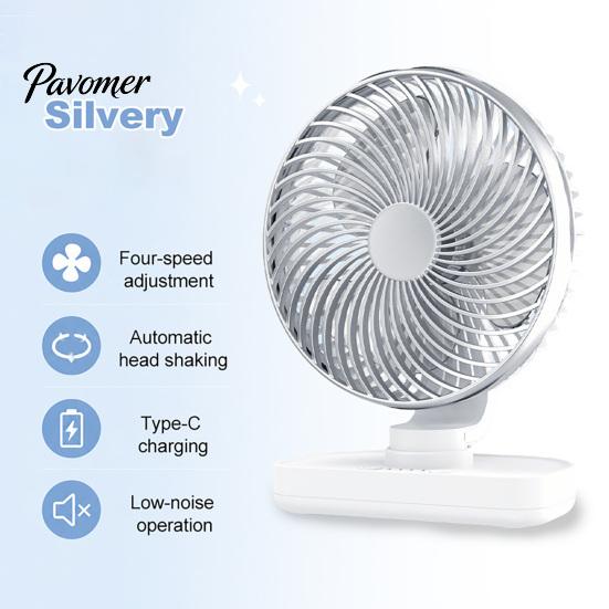 Small Table Fan Portable Desk Fan, Air Circulating 3 Speed Quiet Personal Electric Cooling Adjustable Tilt Head for Office Dorm Kitchen