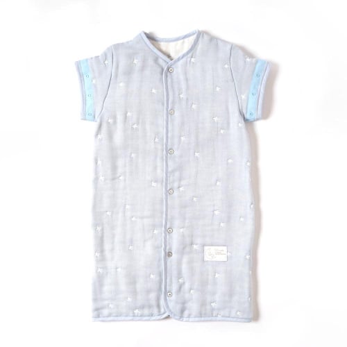 10mois  Dimoi  6way Sleeper Fluffy Gauze  6-layer Gauze  Powder Blue 22151021