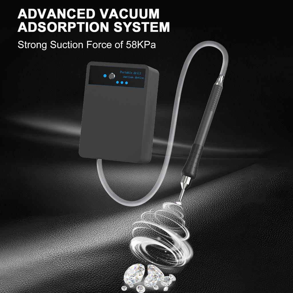 Electric Diamond Art Painting Pen, 1500mAh Rechargeable Vacuum Pump Diamond Pen with Storage Tray, Low Noise Diamond