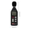 652F LCD Dezibelmeter Schallpegelmesser 40-130dB Handheld Schallpegelmesser Alarm Digitales Lärmmessgerät Dezibel Monitor Test