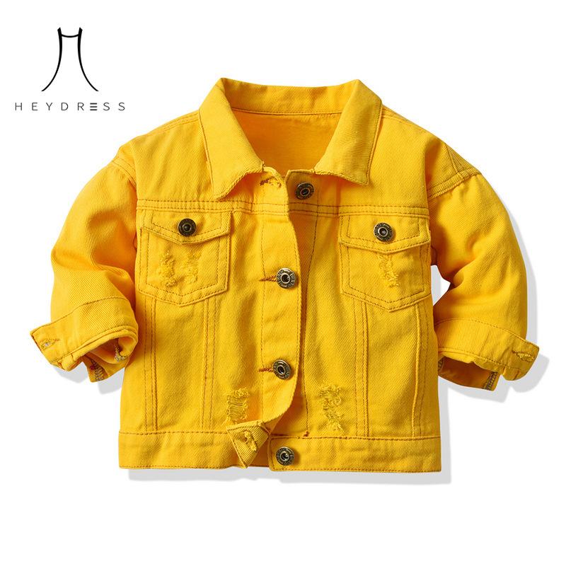 Korean-style Multi-color Tie-dye Short Denim Clothing New Children Lassel Long-sleeved Denim Jacket