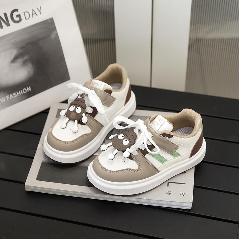Boys Girls Casual Shoes Non-slip Toes Capped Kids Running Shoes Soft Sole Hook&loop 2025 New Fashion Children Running Shoes