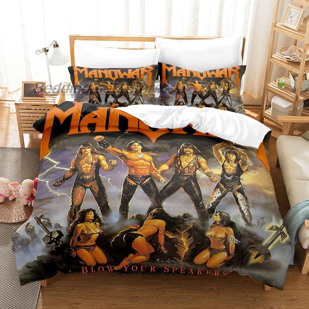 Comforter Manowar Bedding Set Single Twin Full Queen King Size Bed Set Aldult Kid Bedroom Duvet Sets 3D Print Hip Hop