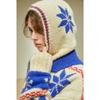Christmas Snowflake Atmosphere with Wool Balaclava Winter Ladies Warm Integrated Knitted Wool Hat