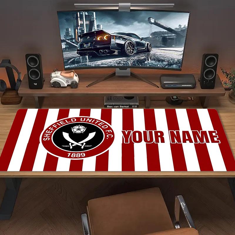 Custom Name Sheffield Fc Mouse Pad Large Gaming Table Cushion Nonslip Laptop Tablet Big Mousepad Xxl Mat Mini Pc Playmat With Lock Edge