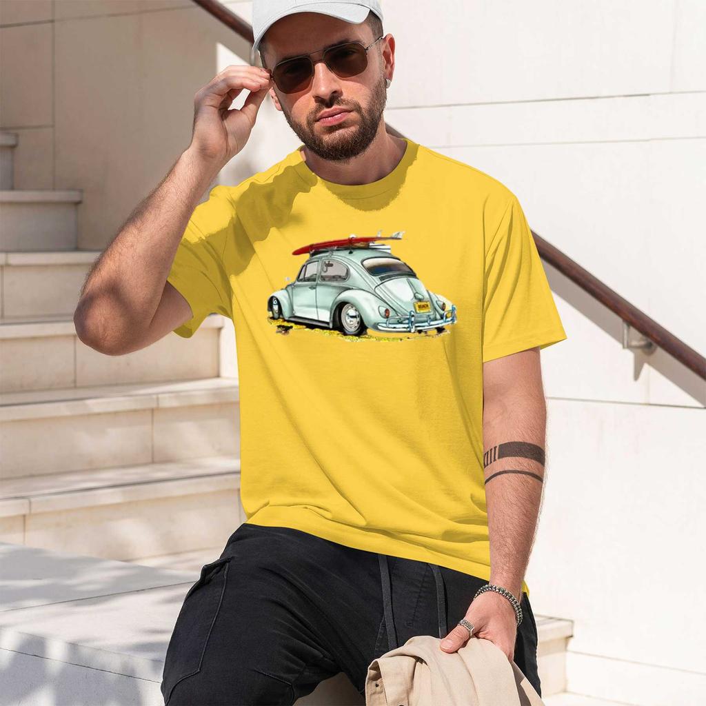 2026 New Model Classic Car Tops T Shirt Classic Car Pattern Tshirt For Unisex Creative Graphic Oneck Custom Printed Cotton Tshirt