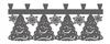 Christmas tree snowflake curtain pelmet Christmas nar PATKI 90x38