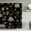 Nature-Inspired Shower Curtain Featuring Playful Animals Waterproof Bathroom Decor For Your Home