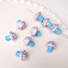 1 pezzo [17x16mm] Perline a forma di fungo in Vetro Colorato Dipinte a Mano Perline Fungo Tridimensionali Accessori Fai da Te per Gioielli Fatti a Mano