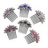 Molans Flower Crystal Hairclips Fashion Hair Maker Bun Hair Combs Plastic Shiny Hairpins for Women Hair Accessories