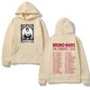 Bruno Mars Romantic Tour Hoodie Pop Soul Concert Hooded Retro Music Fan Merch  Tour Outfit  Autumn/Winter Clothing Fleece Hooded Mens womens clothes