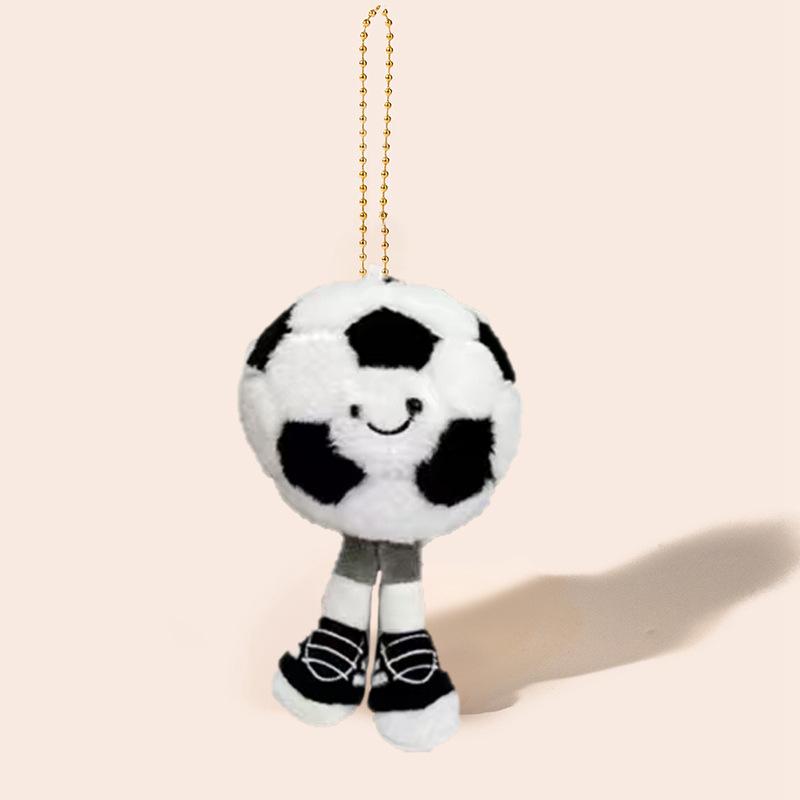 Cute sports ball keychain bag pendant grab machine doll plush doll doll bag pendant gift