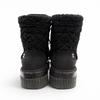 Great CHANEL Short Boots Coconeige Black Suede Leather Women 36 G37813 Used
