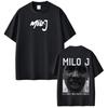 Rapper Milo J La Vida Era Mas Corta Album T Shirt Men's Women Harajuku T-shirts Summer Loose T-shirts Tops
