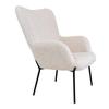 Glasgow Fauteuil, imitation peau de mouton, blanc.