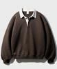 JEMUT Aaron Rugby Collar Sweatshirt Brown Kjmt2547