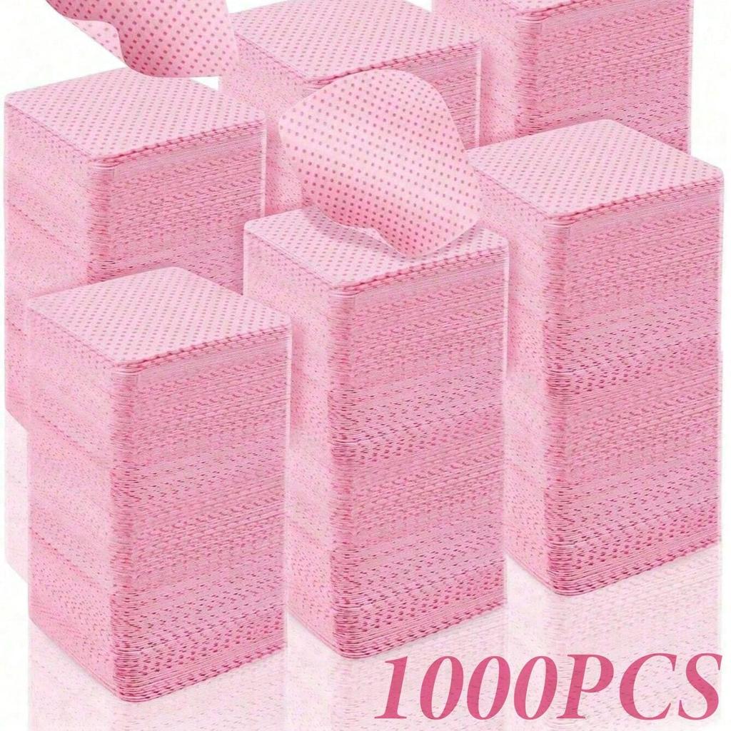 1000pcs Lint-Free Nail Polish Remover Wipes Suitable For Nail Prep And Gel Polish Removal, For Eyelash Extensions, Nail Cleaning For Salon And Home