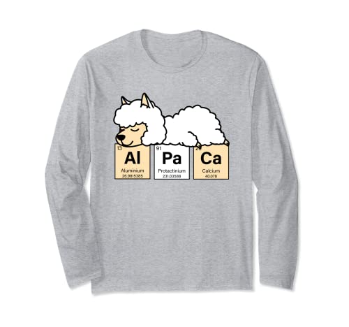 Alpaca Periodic Table of Elements Llama Paco Hakaya Alpaca Long Sleeve T-Shirt