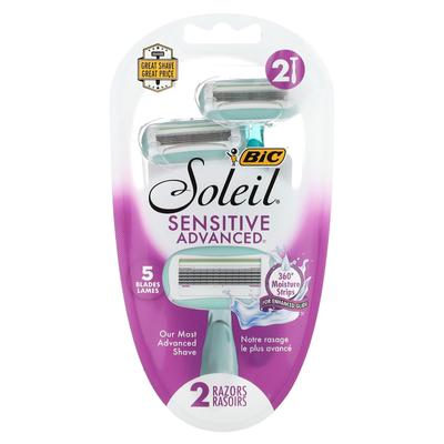 Soleil Sensitive Advanced, Disposable Razor, 2 Razors