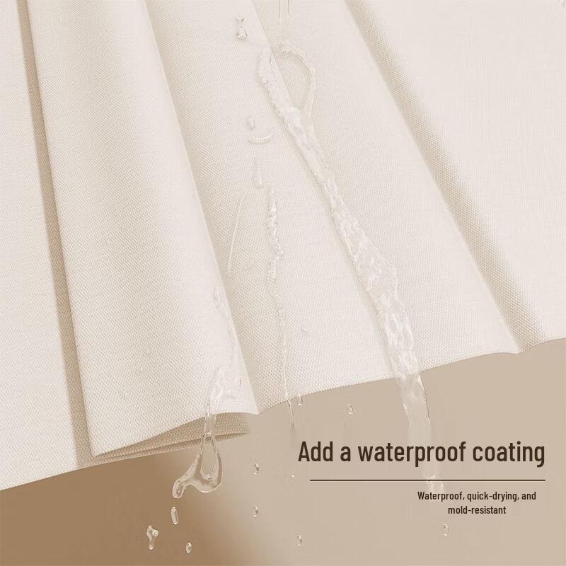 Folding Waterproof Shower Curtain Set with Rod