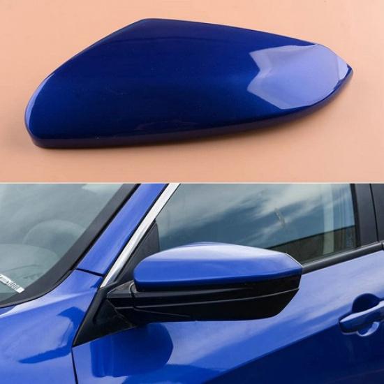For Honda Civic 2016- Left Side Car Mirror Cover Trim Cap Replacement Blue