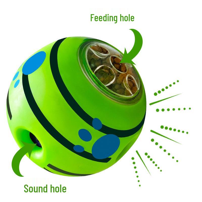 Teething Bite-Resistant Dog Toy: Sounding Laugh Ball with Treat Dispensing Feature