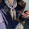 Women's Luxury Paisley Silk Scarf Necklace: High-End 2025 Fashion Neckerchief, Hairband, and Waist Accessory