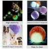 Glow Dog Ball Squeaky Dog Toy Ball, Dog Rubber Ball Toys for Small and Medium Dogs, Durable Dog Fetch Toys Puppy Chew Toys