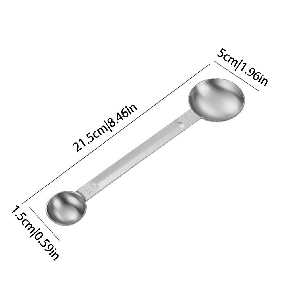 Stainless Steel Coffee Scoop Tea Coffee Measuring Spoon Double End Sugar Coffee Spoon Tablespoon Kitchen Coffee Tool