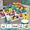 Multifunctional Building Block Table for Early Education – Large Particle Puzzle Toy for Boys and Girls Aged 3-5, Perfect Birthday Gift.
