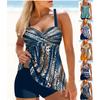Women's Swimwear Tankini 2 Piece Regular Swimsuit 2 Piece Leopard Pattern Printed Pattern Halter Swimsuit Sports Beachwear S-6XL