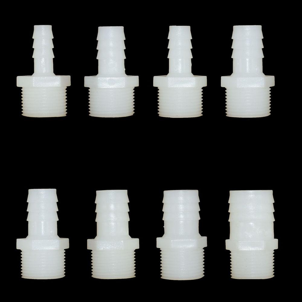 3/4 Inch Male Thread To  6/8/10/12/14/16mm Hose Connector Barb Plastic Hose Fittings Irrigation System Pipe Coupler