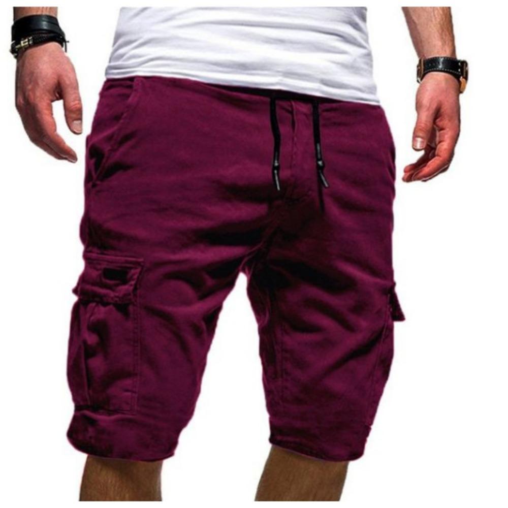 Summer Y2K Harajuku All Match Trousers Solid Color Streetwear Elegant Fashion Half Pants Multi Pocket Shorts Men's Clothing