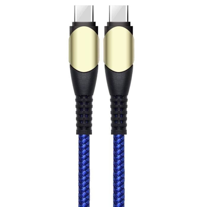 Câble USB-C - BOOLING - Charge Rapide 60W - Nylon Tressé - 1M - Compatible Samsung Galaxy A16 A26 A36 A56