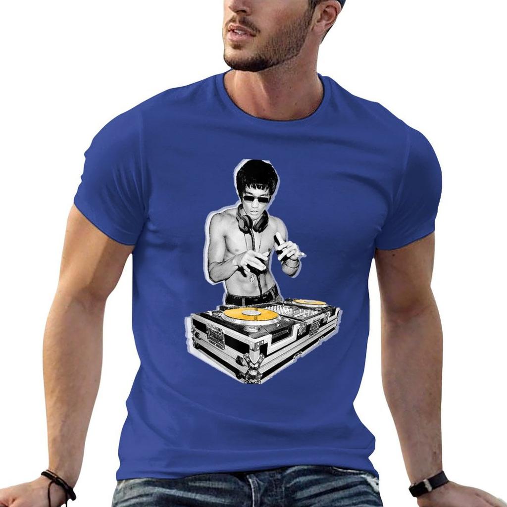 Bruces Dj Vintage Deejay Party Kung Fu Fan Music Lover Shirt Tshirt Tops Graphic Shirts Vintage T Shirt Unisex
