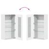 FLORIN 3 Piece TV Cabinet Set with Drawers White Particleboard