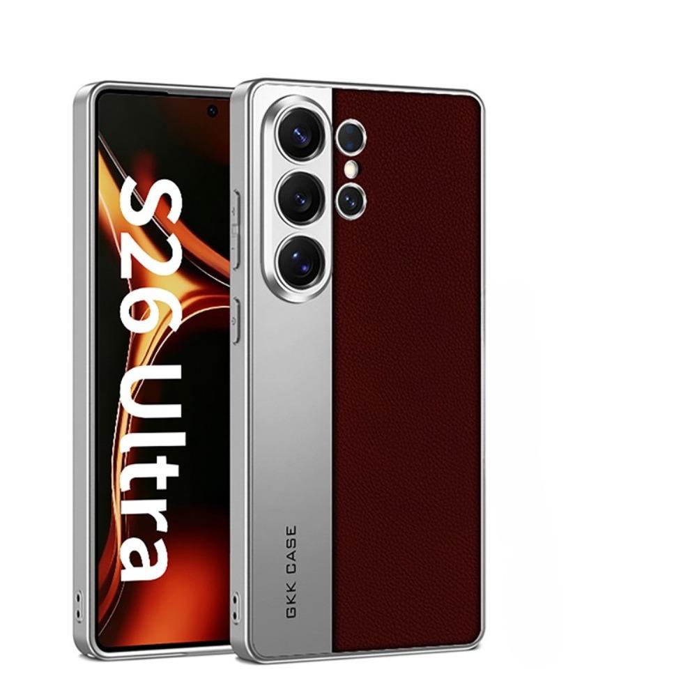 Custodia Lussuosa in Pelle Galvanizzata per Telefono Samsung Galaxy S26 S25 S24 S23 Ultra Ultra Sottile Morbido Silicone Antiurto Cover Posteriore