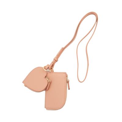 Afternoon Tea Living JJ94 Herz-Doppelschultertasche, Visitenkartenetui-Organizer, TAEKO HIGASHIHARA x Afternoon Tea, Rosa
