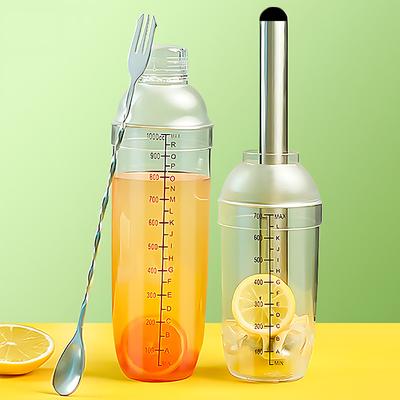 Shaker-Becher, Shaker mit Messbecher, Handschlag-Zitronenbecher, Werkzeugset, Schneemilch-Teeladen, Handshake, Saft-Shaker-Topf