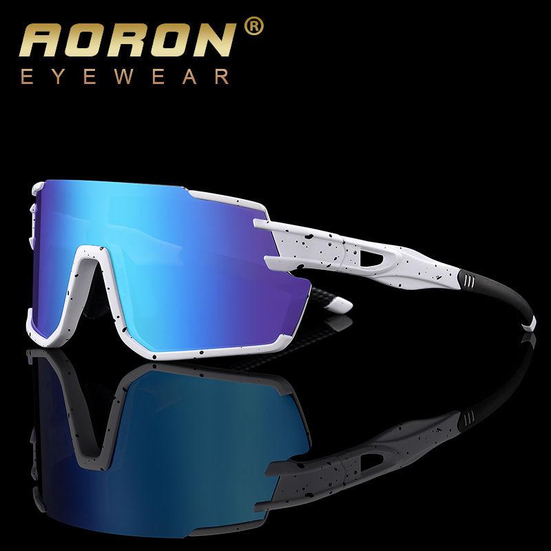 AORON Fashion Cycling Polarized Sunglasses Big Frame Windproof Skiing Glasses for Men Women Anti Glare Sport Fishing Goggles