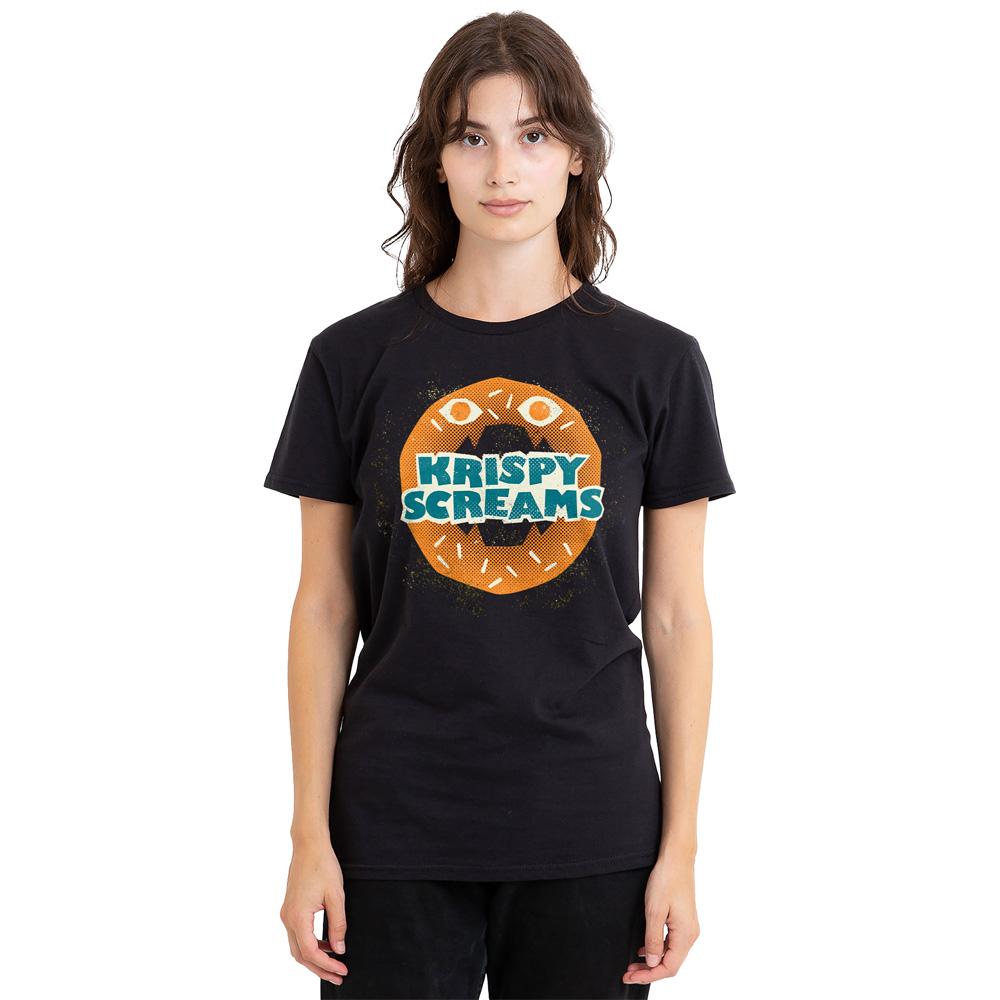 Monsters at Work Unisex Adult Krispy Screams Doughnut T-Shirt
