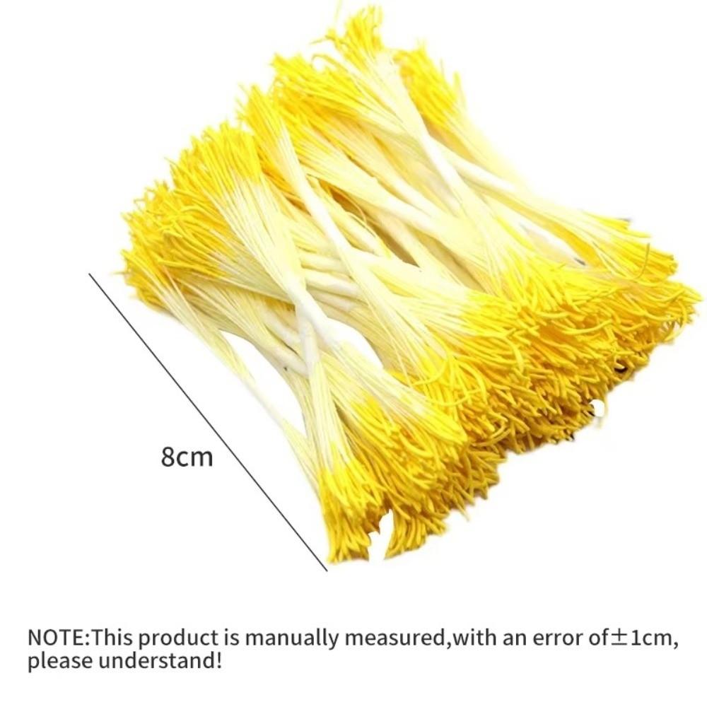 20Pcs Waterdrop Artificial Pistil 8CM 1mm Simulation Flower Stamen Plastic Handcraft Flower Core DIY Flower Stamen Craft Making