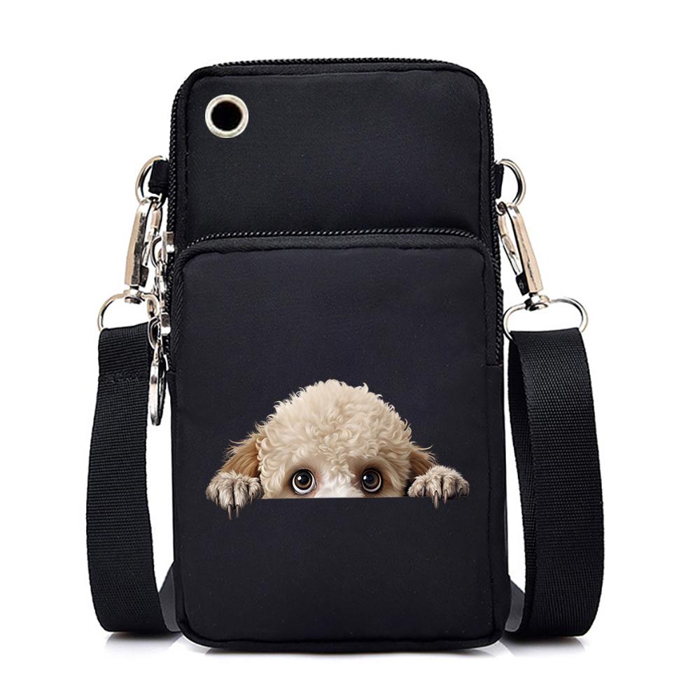 

Симпатичные кошельки и сумки с 3D-принтом собаки, женская мини-сумка для мобильного телефона с изображением мультяшного животного, маленькая сумка через плечо для женщин, сумки через плечо