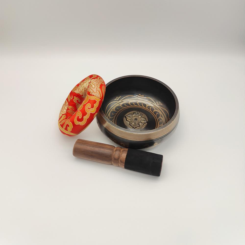 Nepal Tibetan Singing Bowl,Sound Buddhism Nepalese Buddhist Tibet Copper Bowls for Yoga Meditation, Sound Bowl Music Therapy