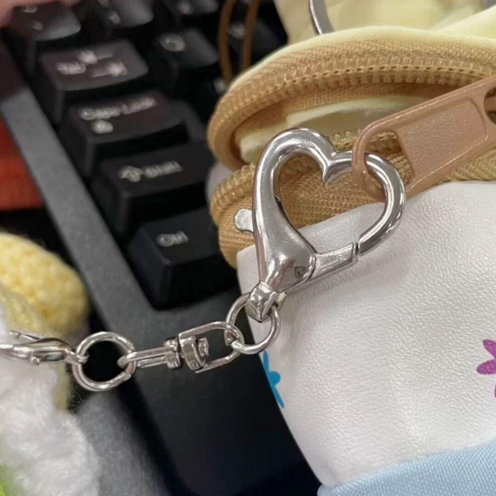 10Pcs Multi Styles Keyring Pendant Star Heart Star Shaped Clasp Jewelry Accessories